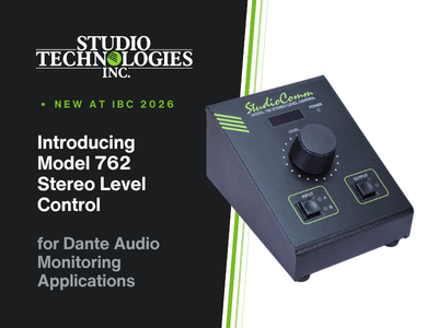 Studio Technologies Unveils Model 762 Stereo Level Control