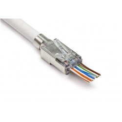 Platinum Tools Shielded EZ-RJ45 Connector for CAT5e and CAT6 with External Ground - Single