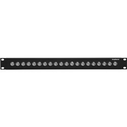 Amphenol BNC 75 Ohm Patch Panel  1U 1X20  Black Metal Bayonet