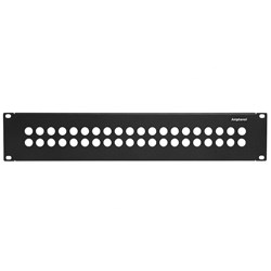Amphenol BNC 75 Ohm Patch Panel  2U 2X20  Black Metal - Unloaded