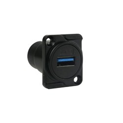Amphenol USB 30 Feedthrough Black