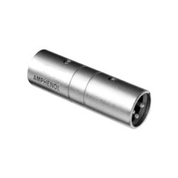 Amphenol Metal 3 Male Pins to 3 Male Pins Black