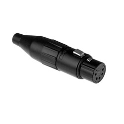 Amphenol Metal Plug Cable  5 Socket Black