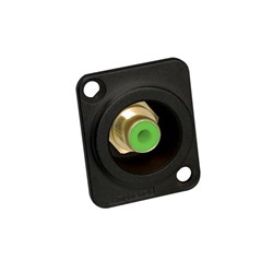 Amphenol RCA D Type Black Shell Female Green