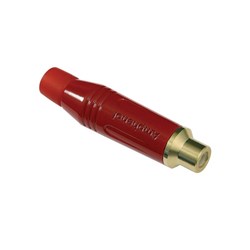Amphenol Musician Range RCA Cable Connector Female Gold Plated Contacts Red