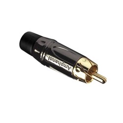 Amphenol Musician Range RCA Cable Connector Male  Black Chrome Finish  Black