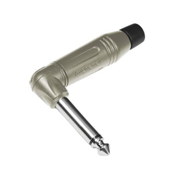 Amphenol 1/4 Inch Phone Plug Mono RA 90 degree Plug Satin