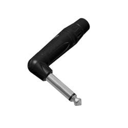 Amphenol 1/4 Inch Phone Plug Musician Series II Mono RA 90 degree  Black