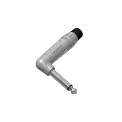 Amphenol 1/4 Inch Phone Plug Musician Series II Mono RA 90 degree  Nickel  Gold Contact Plating