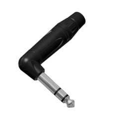 Amphenol M Series II 1/4 Inch Phone Plug  TRS  90 degree Black