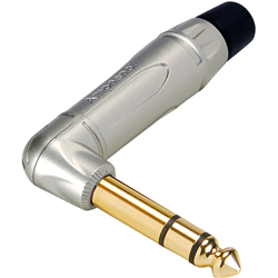 Amphenol M Series II 1/4 Inch Phone Plug  TRS  90 degree  Satin  Gold Contact Plating