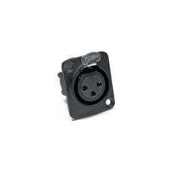 Amphenol Metal Panel 3 Socket Black M3