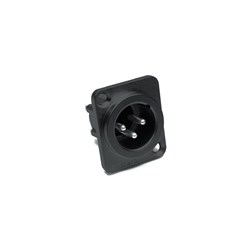 Amphenol Metal Panel  3 Pin Black M3