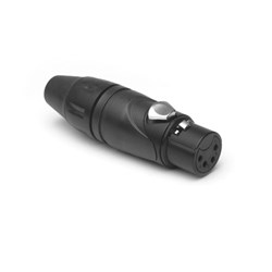 Amphenol Metal Plug  Cable 4 Socket Black