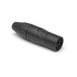 Amphenol Metal Plug Cable Machined 4 Pin Black