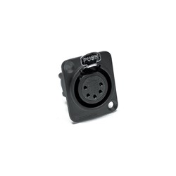 Amphenol Metal Panel 5 Socket Black