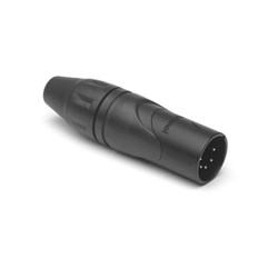 Amphenol Metal Plug Cable Machined 5 Pin Black