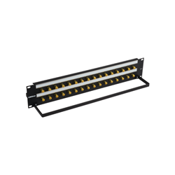 Bittree 12G+ BNC Coaxial Bulkhead Patch Panel - 2 RU 2x16 Connectors BNC to BNC 20 Ghz 2 Designation Strips