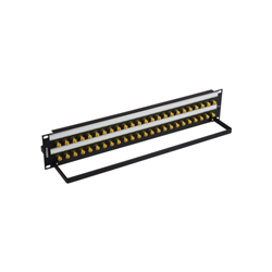 Bittree 12G+ BNC Coaxial Bulkhead Patch Panel - 2 RU 2x24 Connectors BNC to BNC 20 Ghz 2 Designation Strips