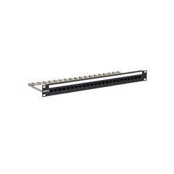 Bittree Flush-Mount Modular Keystone Panel - 1x24 Jacks 1 RU Cat6 RJ45 to RJ45 1 Designation Strip