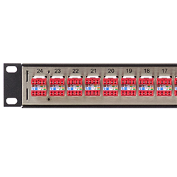Bittree Flush-Mount Modular Keystone Panel - 1x24 Jacks 1 RU Cat 6 RJ45 to ID 110 1 Designation Strip