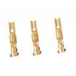 Bittree EDAC/ELCO Tuning-Fork Style Gold Plated Crimp Contacts - Bag of 100 Pieces