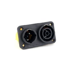 Amphenol Plastic Panel Dual Black 3 Pole