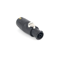 Amphenol Plastic Receptacle Screw Black 3 Pole