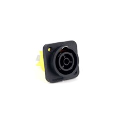 Amphenol Plastic Recptacle Panel Black 3 Pole