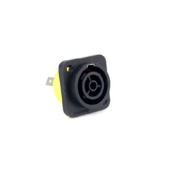 Amphenol Plastic Receptacle Panel Black 3 Pole Without Divider