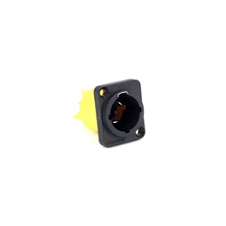 Amphenol Plastic Plug Panel Black 3 Pole