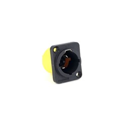 Amphenol Plastic Plug Panel Black 3 Pole Without Divider