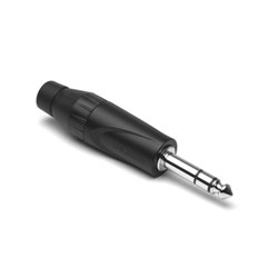 Amphenol 1/4 Inch Phone Plug Jumbo  Stereo  Black  Gold Contact Plating