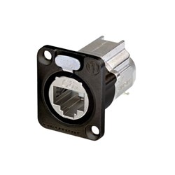 Neutrik D-Size Panel Receptacle Shielded IDC Termination Black Housing