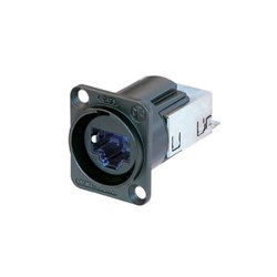 Neutrik D-Size Panel Receptacle - IDC Termination Black