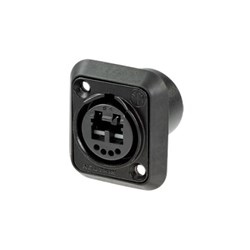 Neutrik Optcon Duo Chassis Connector with Black Chromium Plating