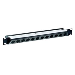Neutrik Angled 19 Inch Rack Panel 12 D-Shape CutOuts