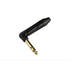 Amphenol 1/4 Inch Phone Plug 90 degree TRS Black Gold