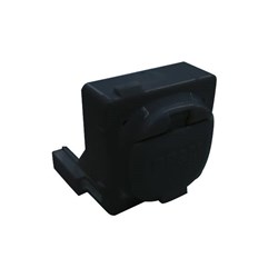 R&M Module Holder with Shutter for Clipsal Faceplate Black