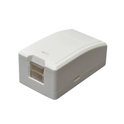 R&M Surface Mount Box 1 Port Keystone Shuttered White