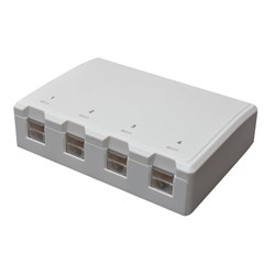 R&M Surface Mount Box 4 Port KS shuttered  off white