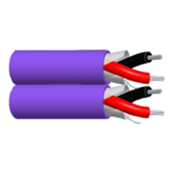 Roadworx RW110224 Digial Audio Cable 110 Ohm Parallel Construction  AES - EBU 2-Pair Foil Screened 24AWG Violet - 300m Reel