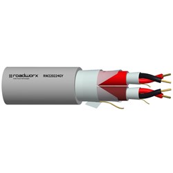 Roadworx RW220224 Analog Audio Snake 2 Pair 24AWG Grey 500m Reels