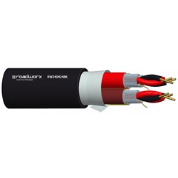 Roadworx RW240424 Analog Audio Snake 4 Pair Flexible 24AWG Black 500m Reels