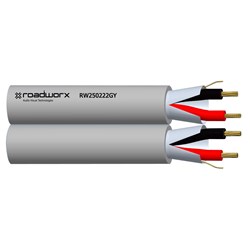 Roadworx RW250222 Analog Audio Cable 2 Pair 22AWG Grey 100m Reels