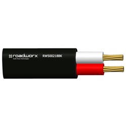Roadworx RW500218BK Speaker Cable 2 Conductor Flat Double Insulated 18 AWG Black 500m Reels