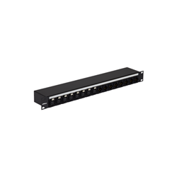 Bittree Bulkhead Patch Panel - 1 RU 1x16 Connectors XLR to E3 8 Female and 8 Male XLRs 1 Designation Strip
