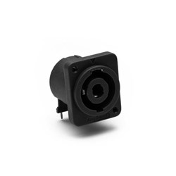 Amphenol SP Series Loudspeaker Cable Connector  Panel Mount  4 Pole  Self Tapping Holes / Vertical PCB / Grey