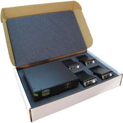 Studio Technologies Party-Line Intercom Kit 2 (One Model 5421 Dante Intercom Audio Engine and Four Model 373A Intercom Beltpacks)