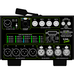 Studio Technologies Live-Link 04X Series - Control Room Unit - 4-Wire Intercom - Portable - opticalCON Duo Optical Connector